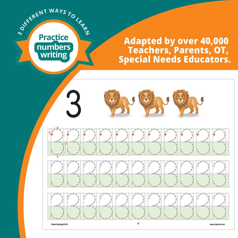 Channie's Channieâ€™s Neat Numbers Workbook, Visual Pre K - Kindergarten Math Workbook, Effective Color-Coded Preschool Summer Workbook with 3 Fun & Easy Ways to Learn Basic Math, 80 Pages - Image 3